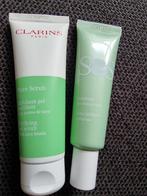 Clarins pure scrub/Sos primer Green nieuw, Verzenden, Nieuw, Verzorging