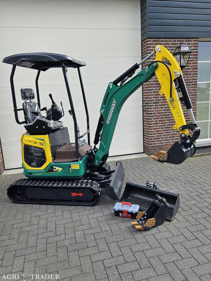 Minigraafmachine Kingway HAPPY 3 JAAR garantie 3x graafbak, Zakelijke goederen, Machines en Bouw | Kranen en Graafmachines, Graafmachine
