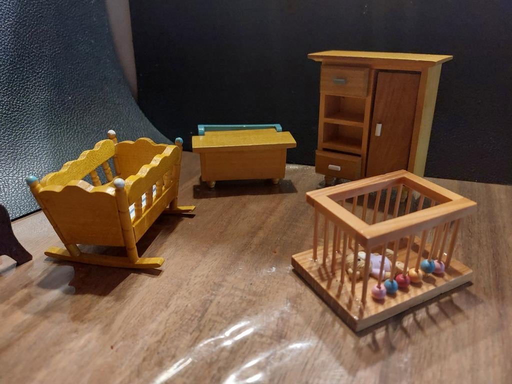 Poppenhuis Kindkamer Set 1:12, Kinderen en Baby's, Speelgoed | Poppenhuizen, Ophalen of Verzenden, Gebruikt, Toebehoren