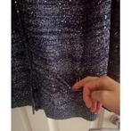 Gerard Darel vest / trui blauw zilver + pailletjes 40 40472, Gerard Darel, Gerard Darel, Blauw, .