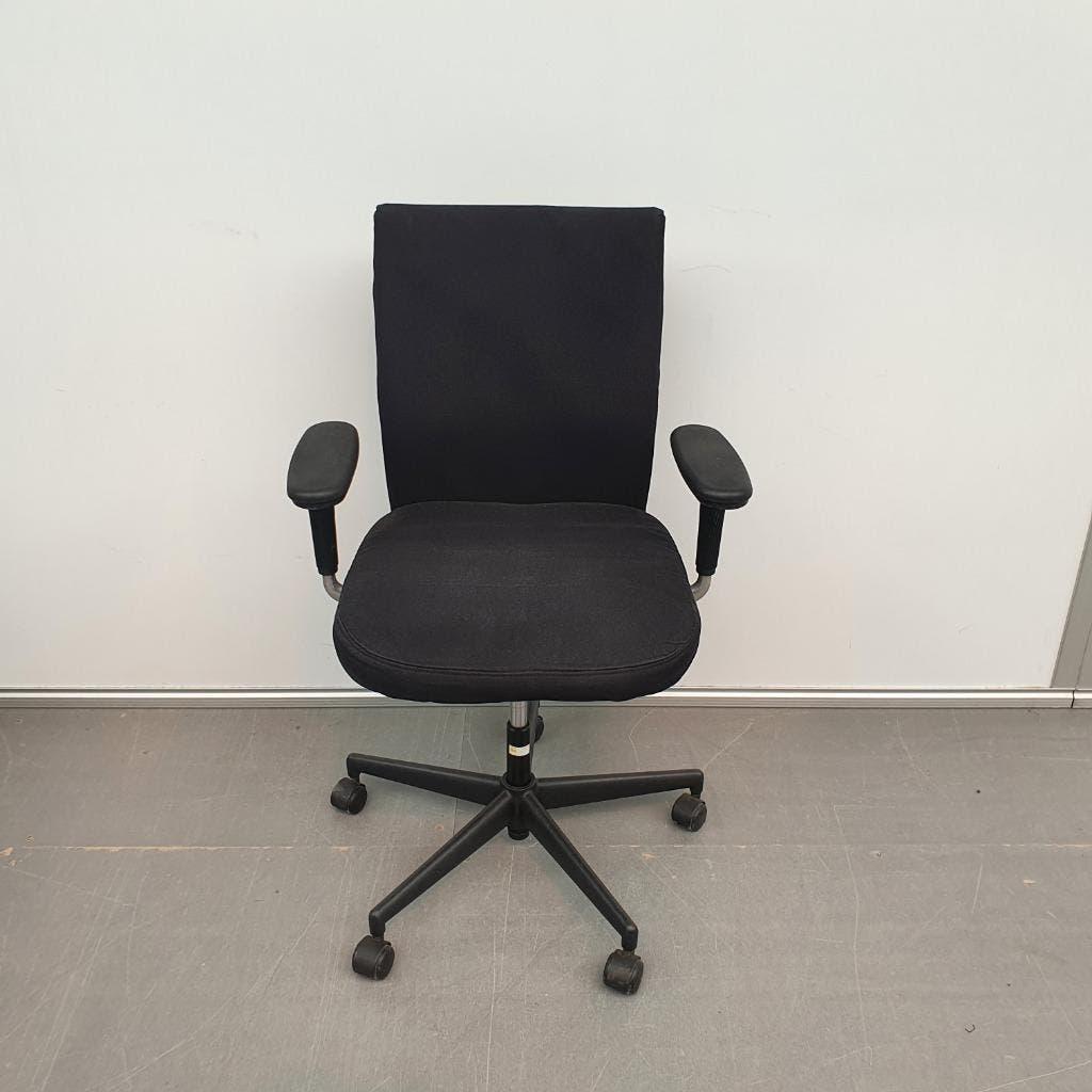 Vitra bureaustoel - zwarte stof, Ophalen, Gebruikt, Zwart