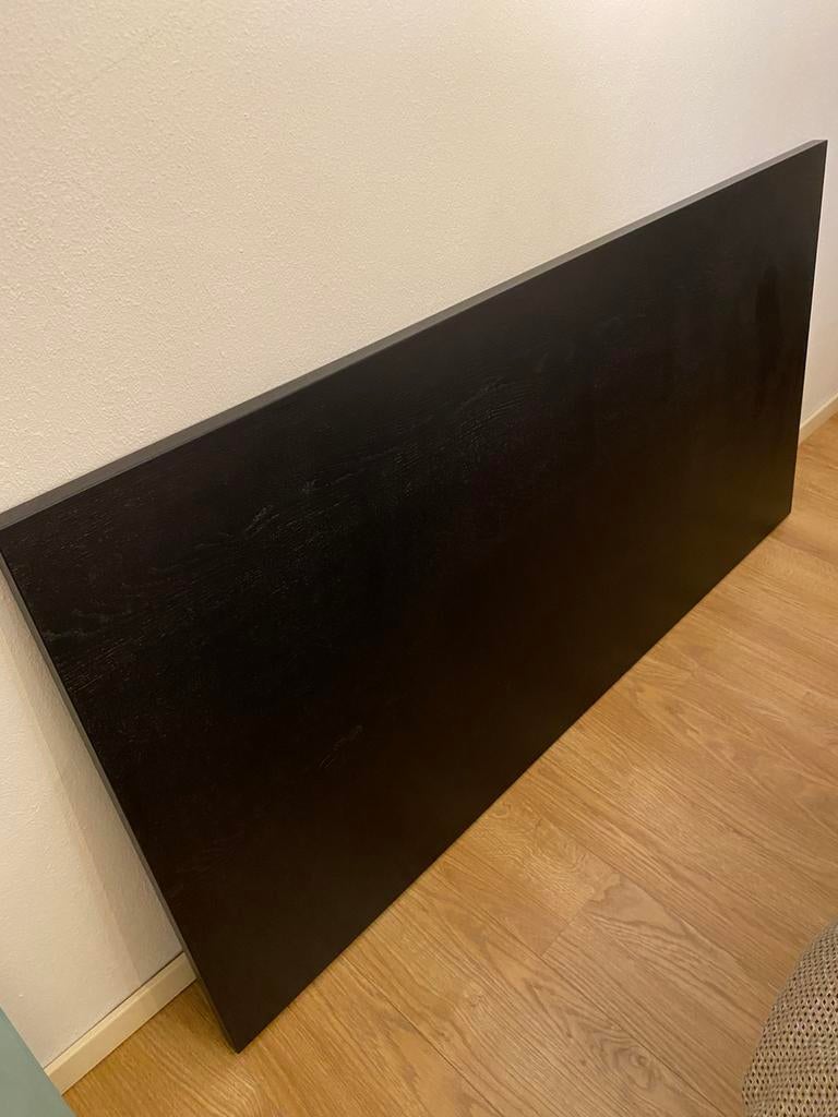Zwart Ikea bureaublad, 160 x 80 cm, Ophalen, Spaanplaat of MDF, Zo goed als nieuw, IKEA