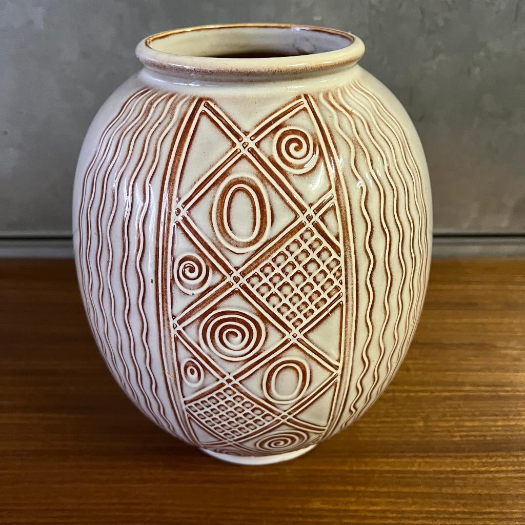 Vintage jaren 60 vaas Sphinx Maastricht Wim Visser, Antiek en Kunst, Ophalen of Verzenden