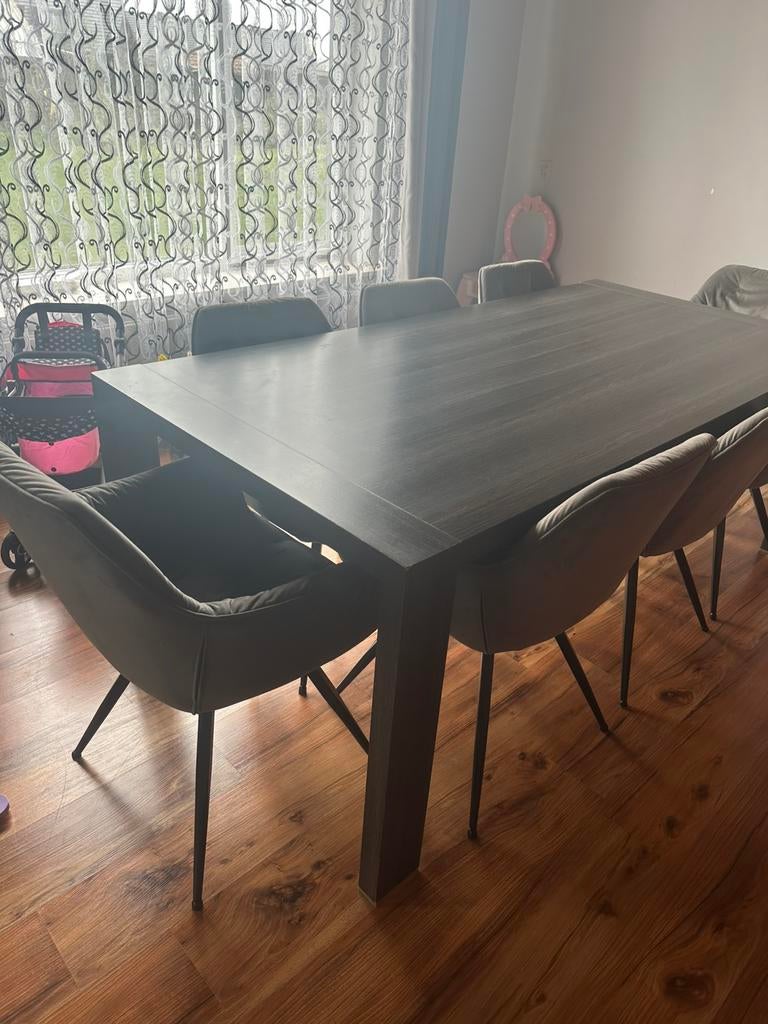 Eettafel, Huis en Inrichting, Tafels | Eettafels, 200 cm of meer, Zo goed als nieuw, Rechthoekig, 50 tot 100 cm