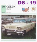 Ds19 autokaart cadillac serie 62 ( 1956 ), Ophalen of Verzenden, Zo goed als nieuw, Auto's