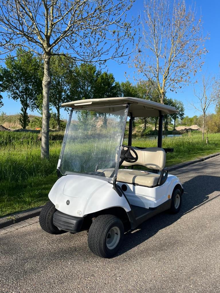 Electrische golfkar Yamaha met splinter nieuw accupakket, Ophalen, Zo goed als nieuw, Golfkar