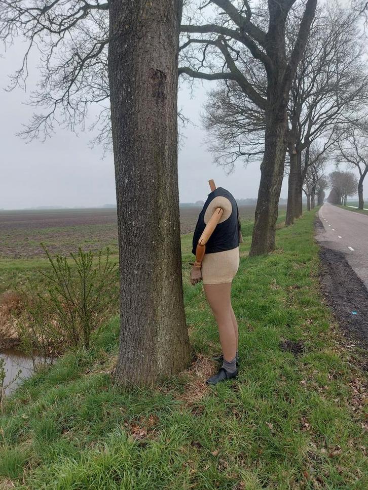 Antieke zeer grote dikke etalagepop te koop, Antiek en Kunst, Curiosa en Brocante, Ophalen