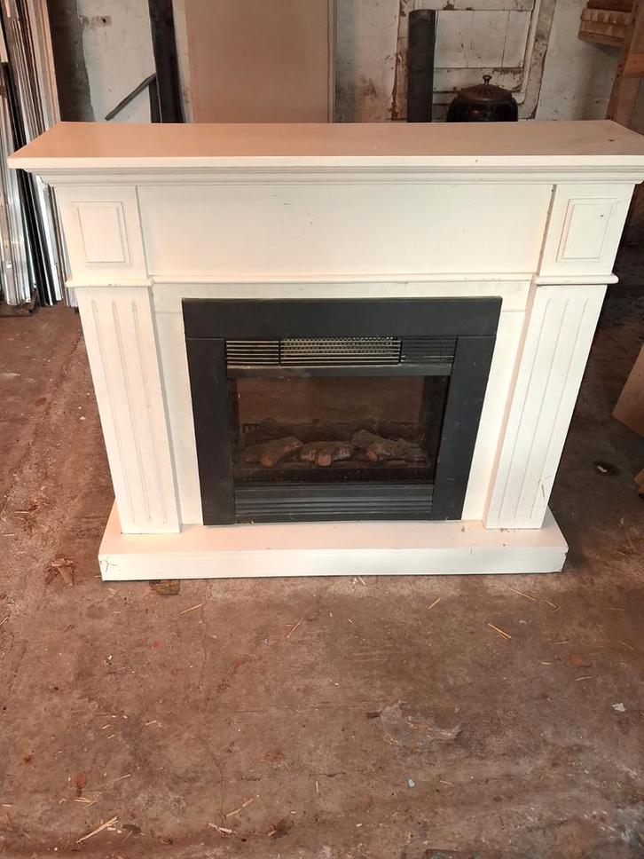 Elektrische sfeerhaard met ombouw - geeft ook warmte, Huis en Inrichting, Haarden, Gebruikt, Ophalen