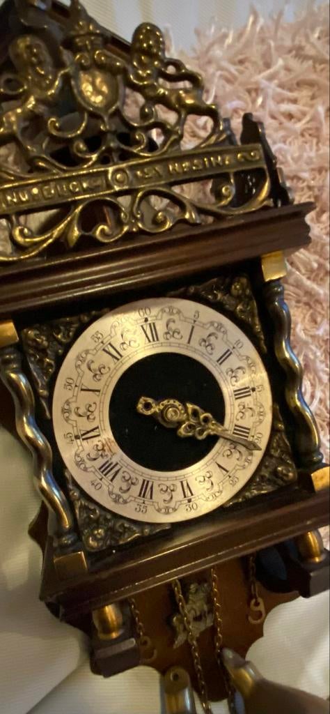 Antieke klok met gewichten, Ophalen of Verzenden