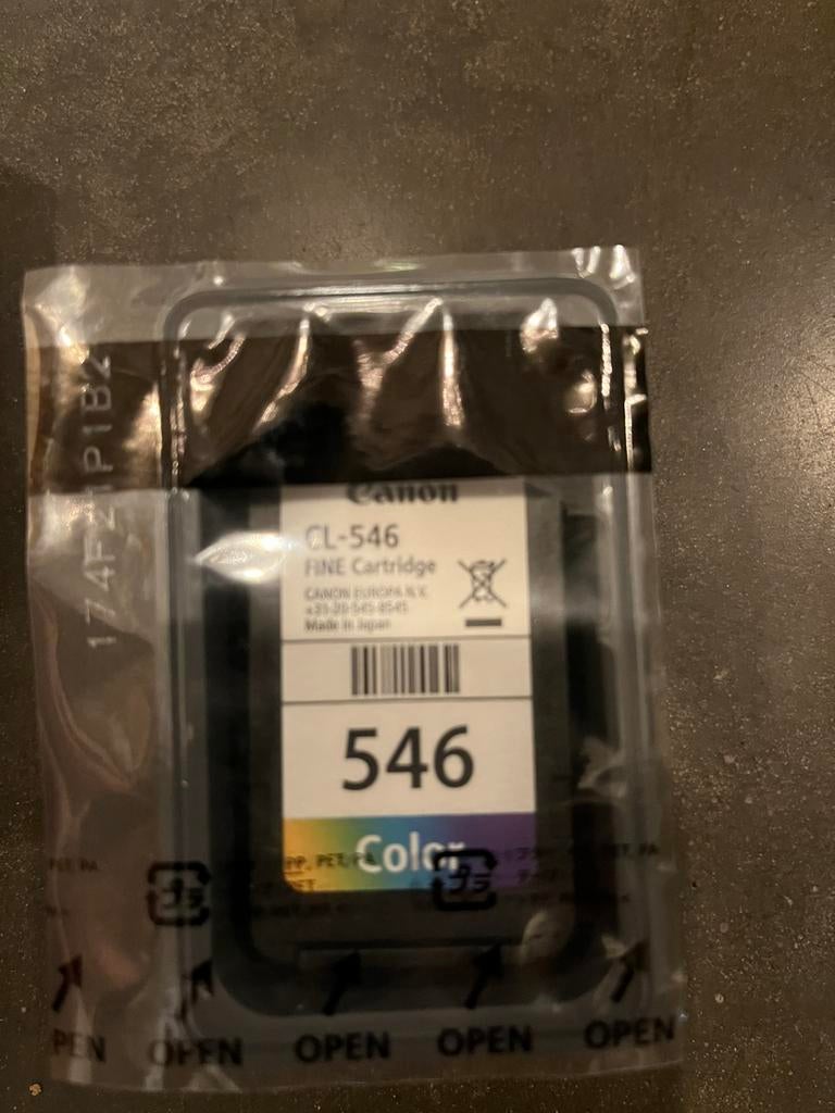 Inkt cardridge voor canon: 546 en cl-541xl, Computers en Software, Printerbenodigdheden, Ophalen of Verzenden, Zo goed als nieuw