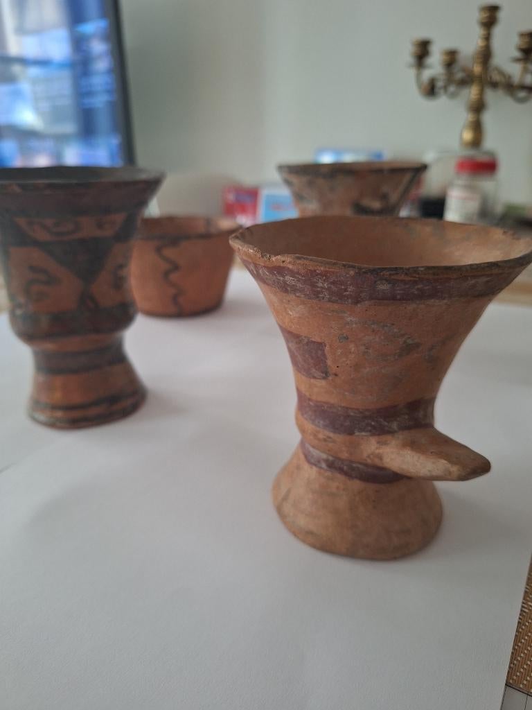 Precolumbiaans aardewerk, 4 stuks., Ophalen of Verzenden