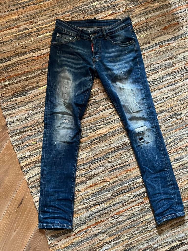 Dsquared2 spijkerbroek, Ophalen of Verzenden, Zo goed als nieuw, Blauw, Overige jeansmaten