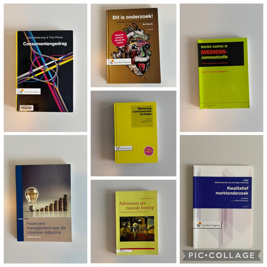 Partij communicatie en marketing studieboeken, Boeken, Studieboeken en Cursussen, Zo goed als nieuw, HBO, Gamma, Ophalen of Verzenden