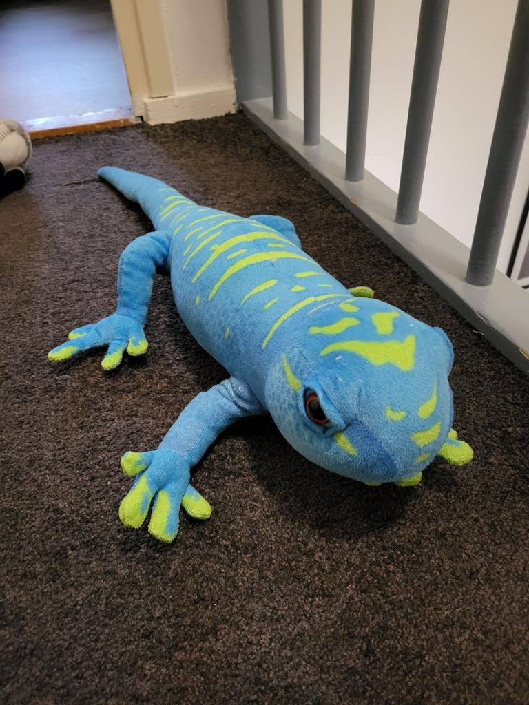 wildlands salamander knuffel blauw groen, Ophalen of Verzenden, Zo goed als nieuw, Overige typen