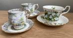 Royal Albert kop en schotels, SilverBirch en Trillium, Ophalen of Verzenden, Zo goed als nieuw, Porselein, Kop en/of schotel