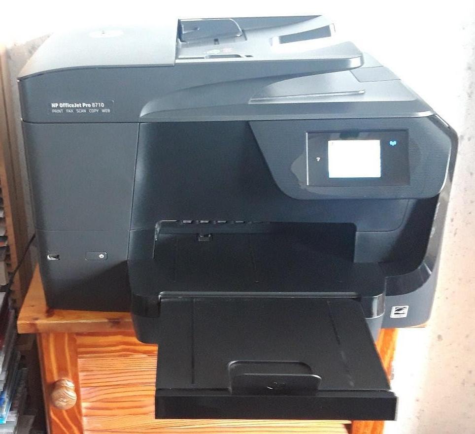 Printer HP Officejet Pro 8710, Computers en Software, Printers, Gebruikt, All-in-one, Inkjetprinter, Faxen, Kleur printen, Kopieren