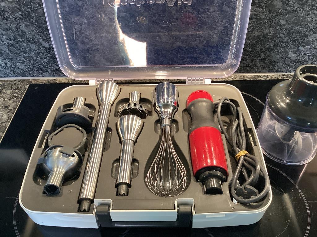 Kitchenaid keuken mixerset, 4 liter of meer, Ophalen of Verzenden, Gebruikt, 3 snelheden of meer