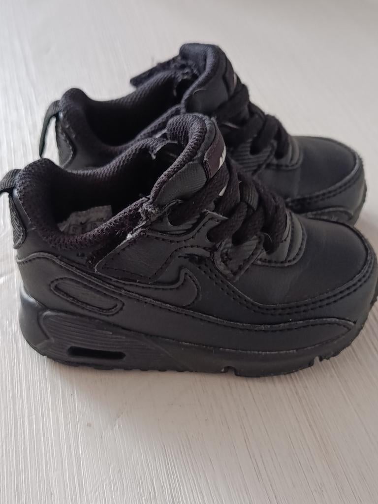 Nike Air max 90 black leather EasyOn maat 21, Kinderen en Baby's, Kinderkleding | Schoenen en Sokken, Ophalen of Verzenden, Zo goed als nieuw