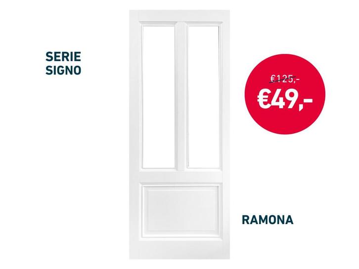 Binnendeur Signo - Div types - Paneeldeuren - OUTLET PRIJZEN, Doe-het-zelf en Verbouw, Deuren en Horren, Nieuw, Binnendeur, 200 tot 215 cm