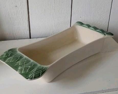 Ovenschaal asperges schaal vintage Franse brocante keramiek, Ophalen of Verzenden, Keramiek, Overige stijlen, Schaal of Schalen