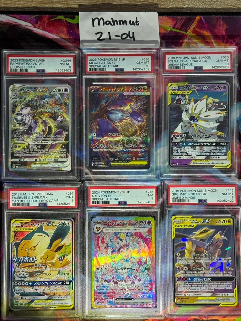 Pokemon Tag Teams PSA 7 tm 9, Ophalen of Verzenden, Zo goed als nieuw