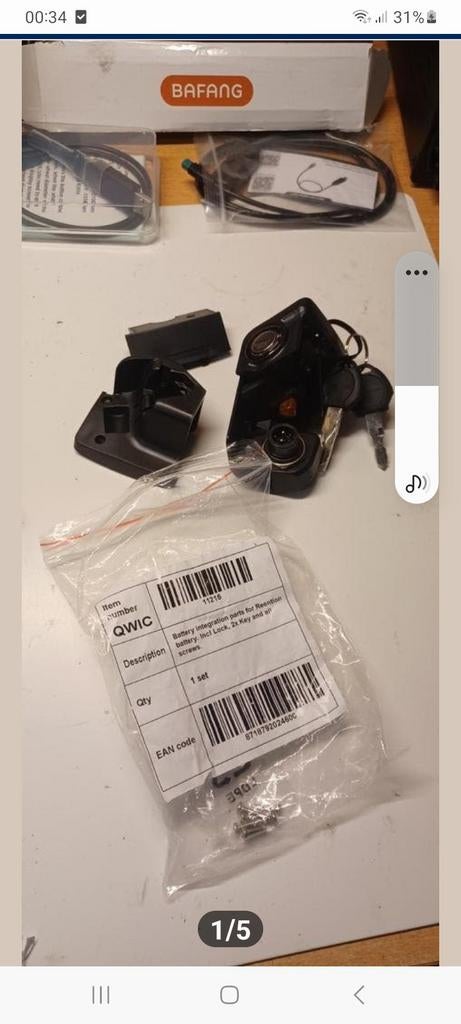 Qwic Accu connector met slot nieuw, Ophalen of Verzenden, Nieuw