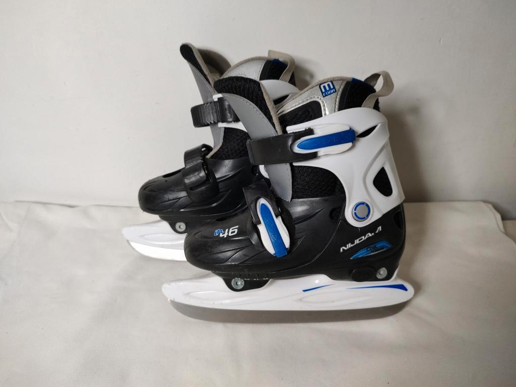 S652 Nijdam Verstelbare IJshockeyschaatsen 30-33, Sport en Fitness, Schaatsen, Gebruikt, Leerdam, Ophalen of Verzenden, Onbekend