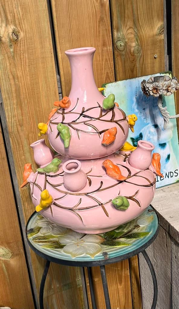 Prachtige vogelvaas van Daan Kromhout, Huis en Inrichting, Woonaccessoires | Vazen, Ophalen, Zo goed als nieuw, Overige kleuren