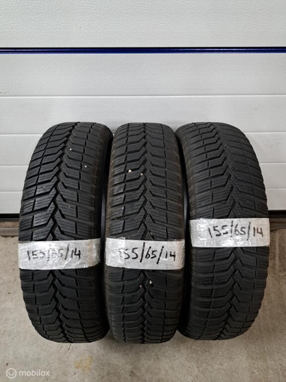 3 x Vredestein 155/65/14 75T Winterbanden, Auto-onderdelen, Banden en Velgen, Ophalen, 14 inch, Gebruikt, 155 mm