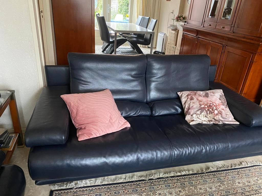 Lederen banken rolf benz, Ophalen, Gebruikt, Driepersoons, 75 tot 100 cm
