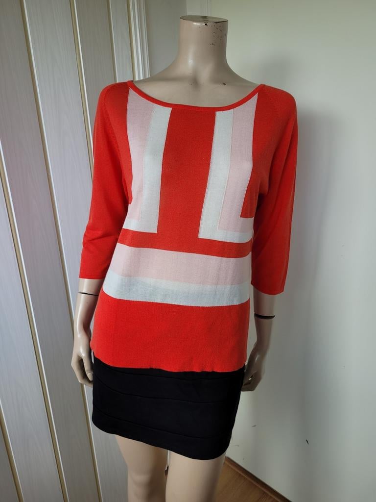 Claudia Strater top rood/roze driekwart maat 40/L katoen, Maat 38/40 (M), Ophalen of Verzenden, Zo goed als nieuw, Korte mouw