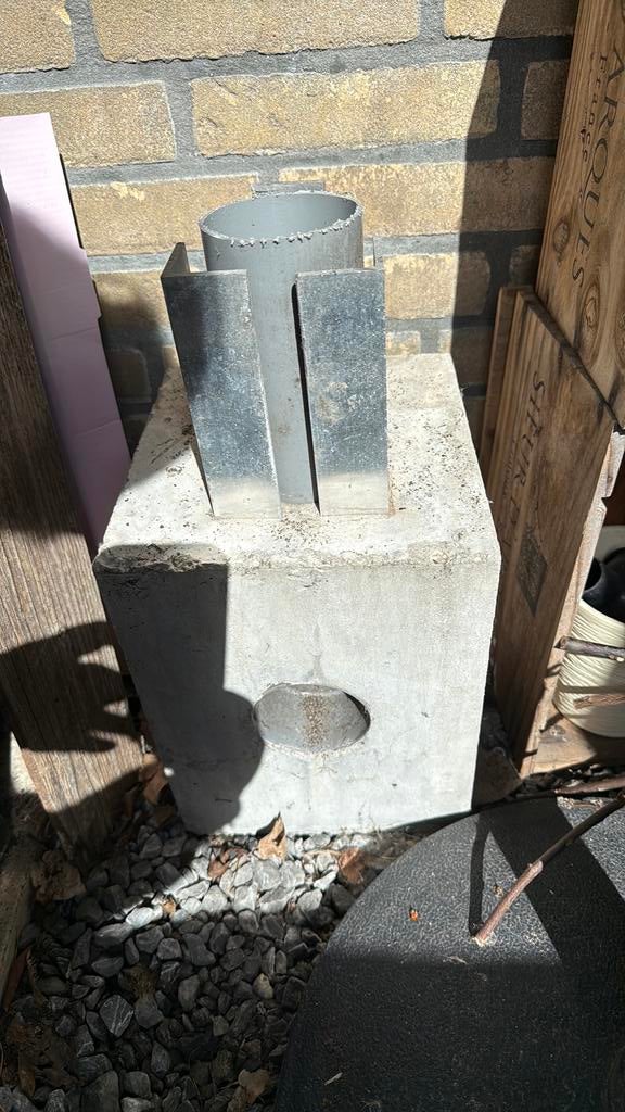 Beton poer met afvoer 22x22x30, Tuin en Terras, Ophalen, Nieuw