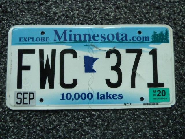 Kentekenplaat Licenseplate Minnesota 1 USA, Verzenden, Gebruikt, Auto's