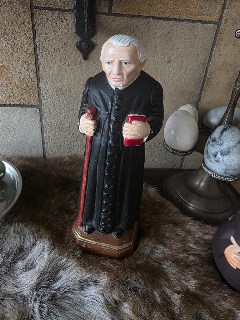 Pater in gips, Ophalen of Verzenden, Gebruikt, Beeld(je), Christendom | Katholiek