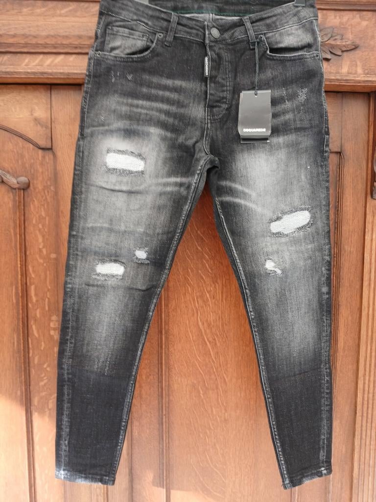 Dsquared2 zwarte jeans maat 33 met stretch, Ophalen of Verzenden