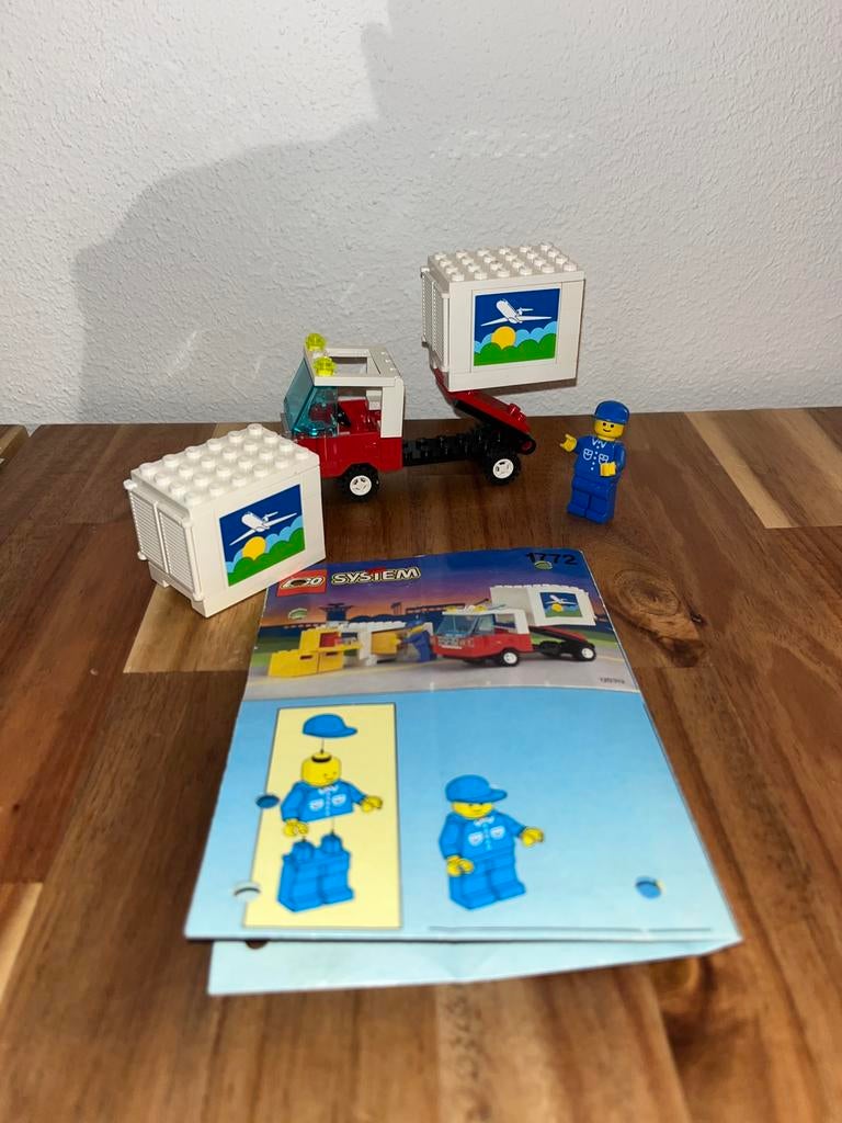 LEGO 1772 Airport Container Truck met boekje & minifigure, Compleet, Lego, Ophalen of Verzenden, Zo goed als nieuw