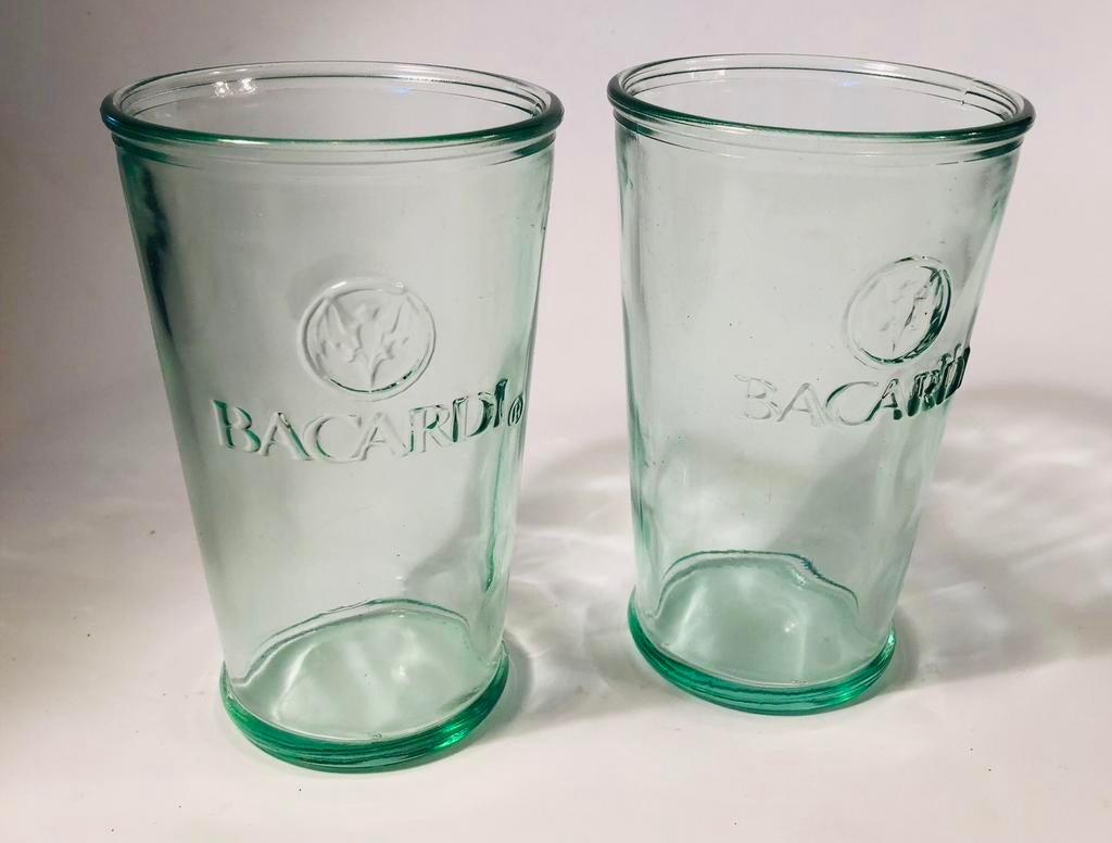 Twee bacardi glazen, Verzenden, Zo goed als nieuw, Overige typen