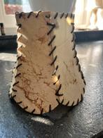 Vintage Lampenkapje Dierenhuid Jaren '60, Huis en Inrichting, Lampen | Lampenkappen, Gebruikt, Beige, Ophalen of Verzenden, Overige vormen
