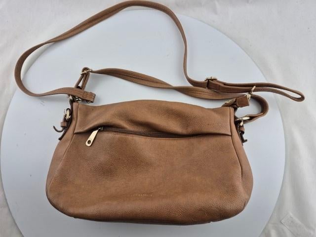 Hand / schoudertas bruin soepel leer, Sieraden, Tassen en Uiterlijk, Overige merken, Bruin, Ophalen of Verzenden, Zo goed als nieuw