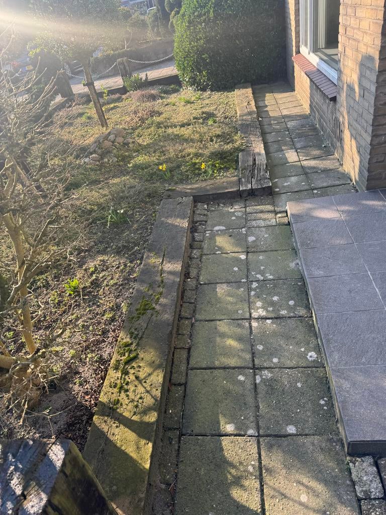 Gratis spoorbielzen af te halen in Ootmarsum, Tuin en Terras, Bielzen en Borders, Gebruikt, Biels, 200 cm of meer, Ophalen of Verzenden