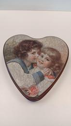 Harten blik met plaatje kinderen., Verzamelen, Blikken, Ophalen of Verzenden, Gebruikt, Overige
