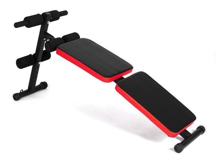 Vouwbare Trainingsbank - Rood/Zwart, Sport en Fitness, Ophalen of Verzenden, Buik, Eiberstraat 9 te Dokkum, Fitnessbank