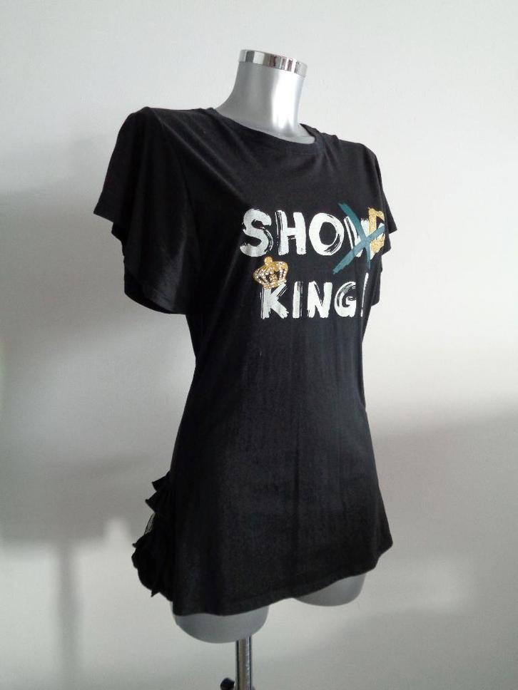 Liu Jo top zwart met pailletten, large origineel, Kleding | Dames, Tops, Zo goed als nieuw, Maat 38/40 (M), Zwart, Korte mouw