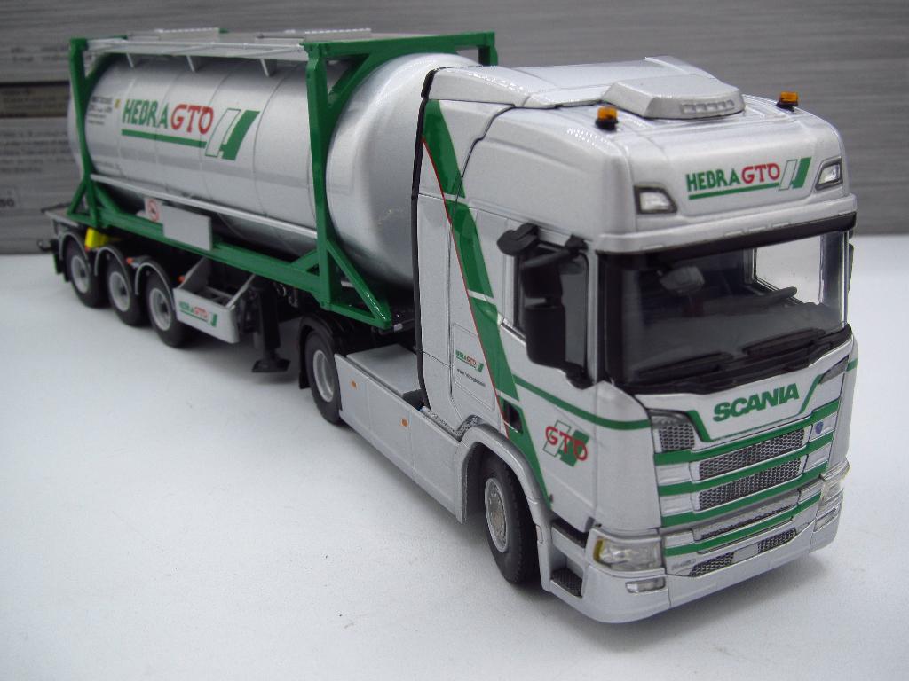 WSI - Scania R450 + tankcontainer '' Hebra GTO Rotterdam '', Hobby en Vrije tijd, Modelauto's | 1:50, Ophalen of Verzenden, Nieuw