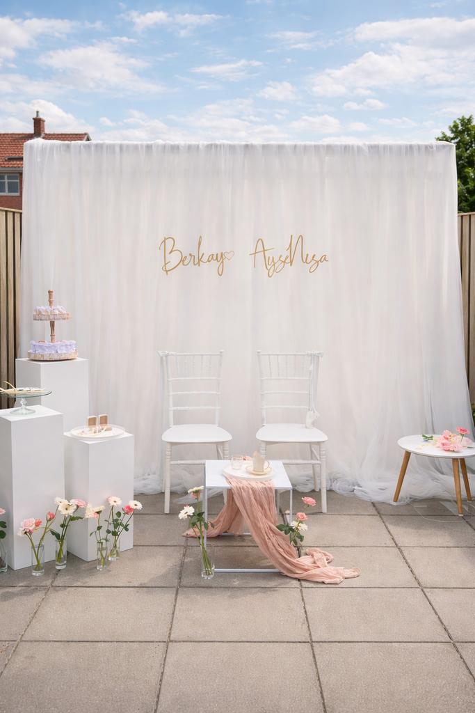 Luxe witte backdrop te huur – 1.8m t/m 3m breed, Ophalen, Zo goed als nieuw