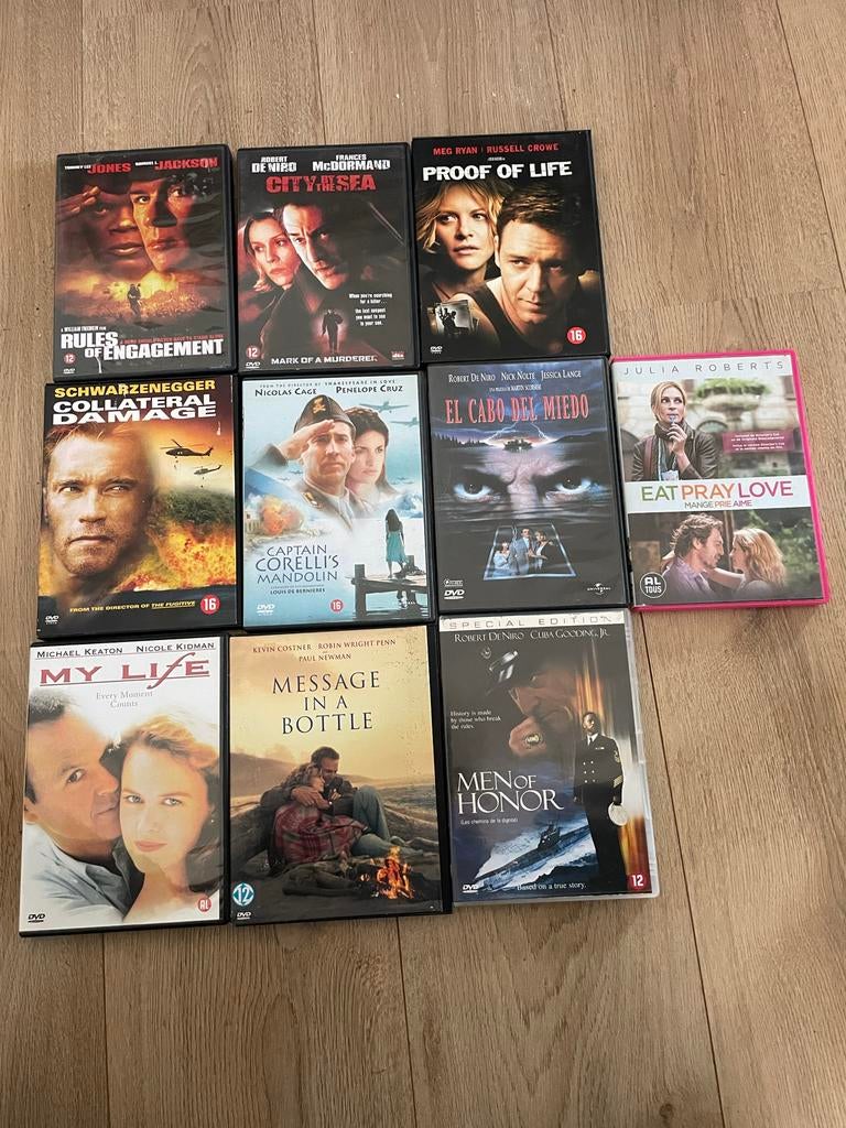 10 diverse DVD's, Vanaf 16 jaar, Ophalen of Verzenden, Gebruikt