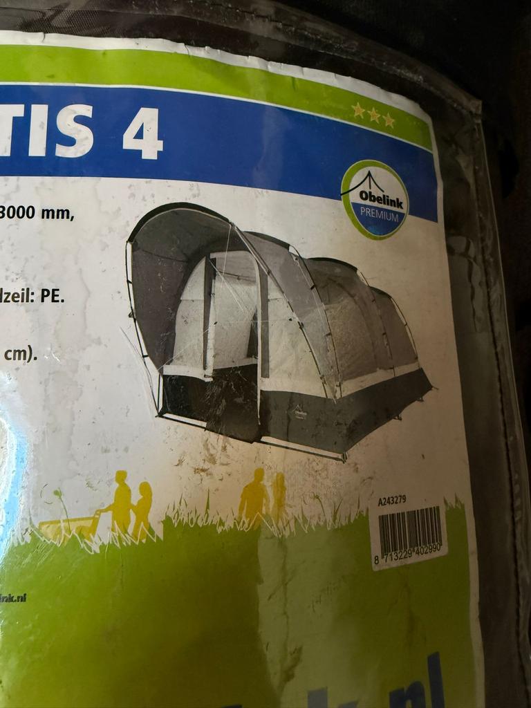 4 peroon tent atlantis/obelink, Caravans en Kamperen, Tenten, Ophalen of Verzenden, Zo goed als nieuw