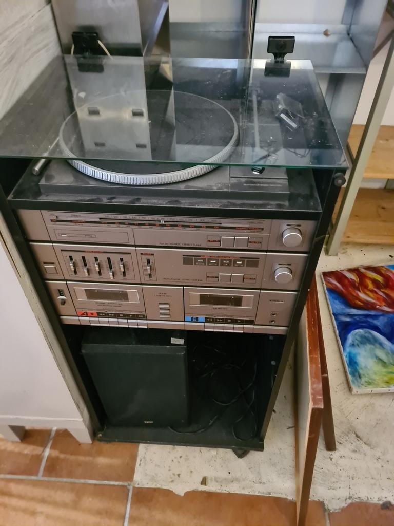 Stereotoren met pick-up, cd, radio, Audio, Tv en Foto, Stereo-sets, Overige merken, Gebruikt, Tuner of Radio, Losse componenten