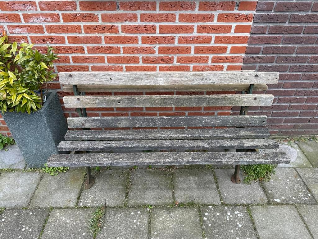 Ouderwetse schoolbank 1920-1940, Ophalen, Gebruikt, Hout