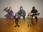 3 Vintage Ninja Worriors Hasbro 1986 & 2 vintage figuurtjes, Ophalen, Gebruikt
